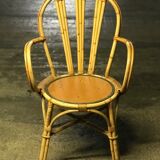 Lot de 6 fauteuils en rotin