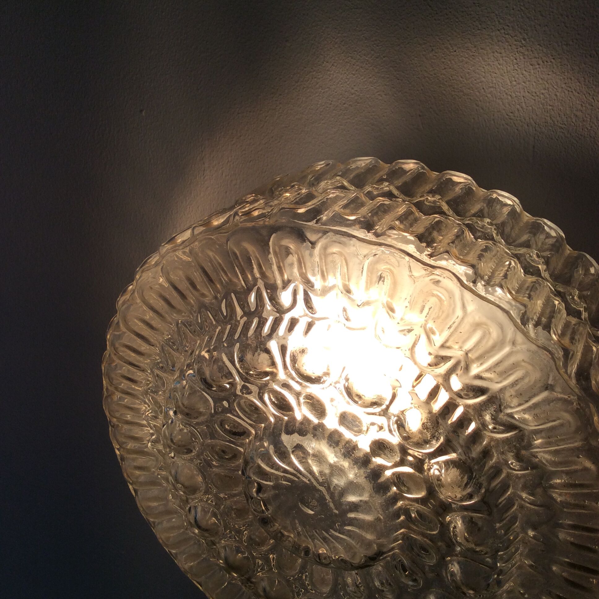 Vintage moulded glass ceiling from the 60s and 70s