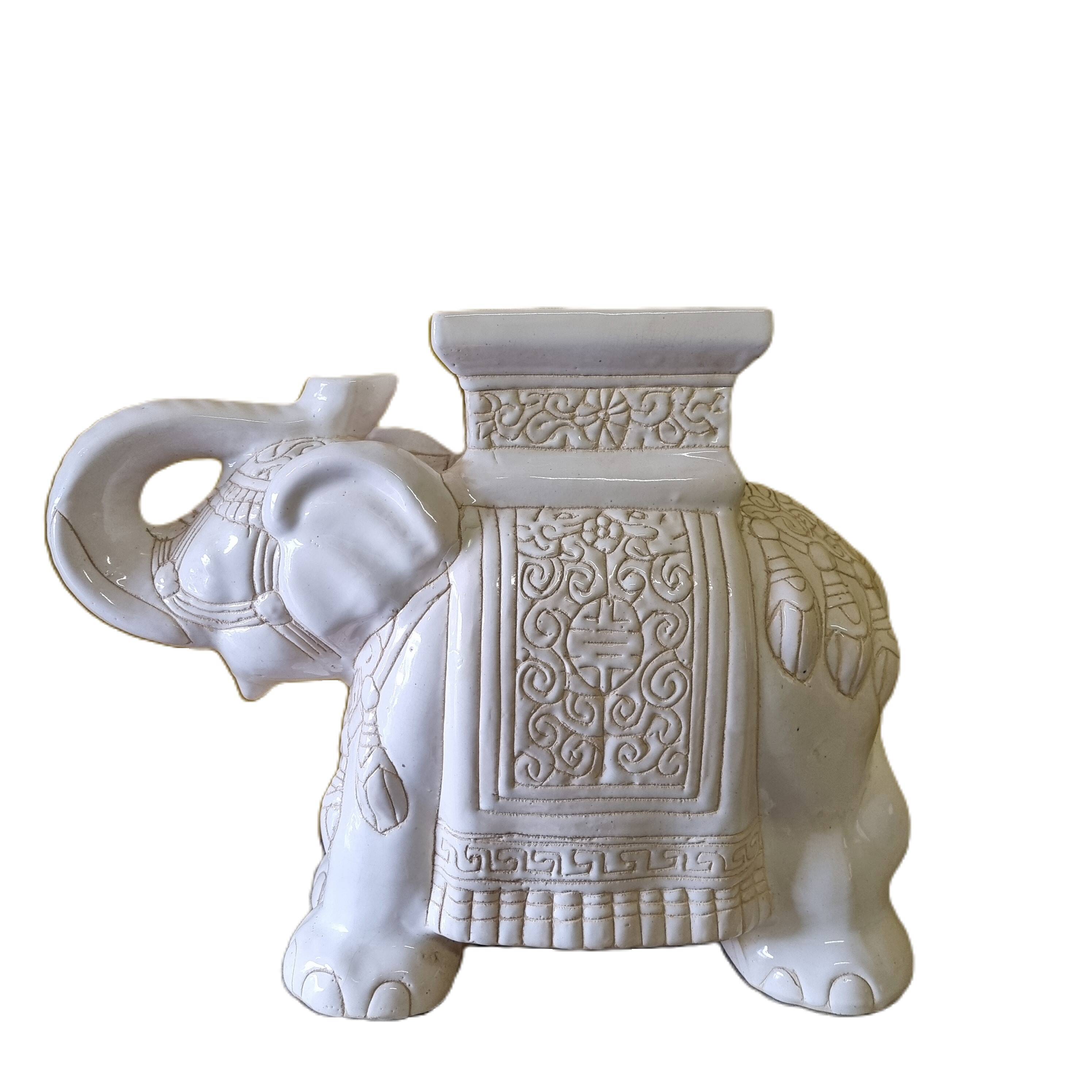 Vintage Ceramic Elephant Plant Table Mid 20th Century