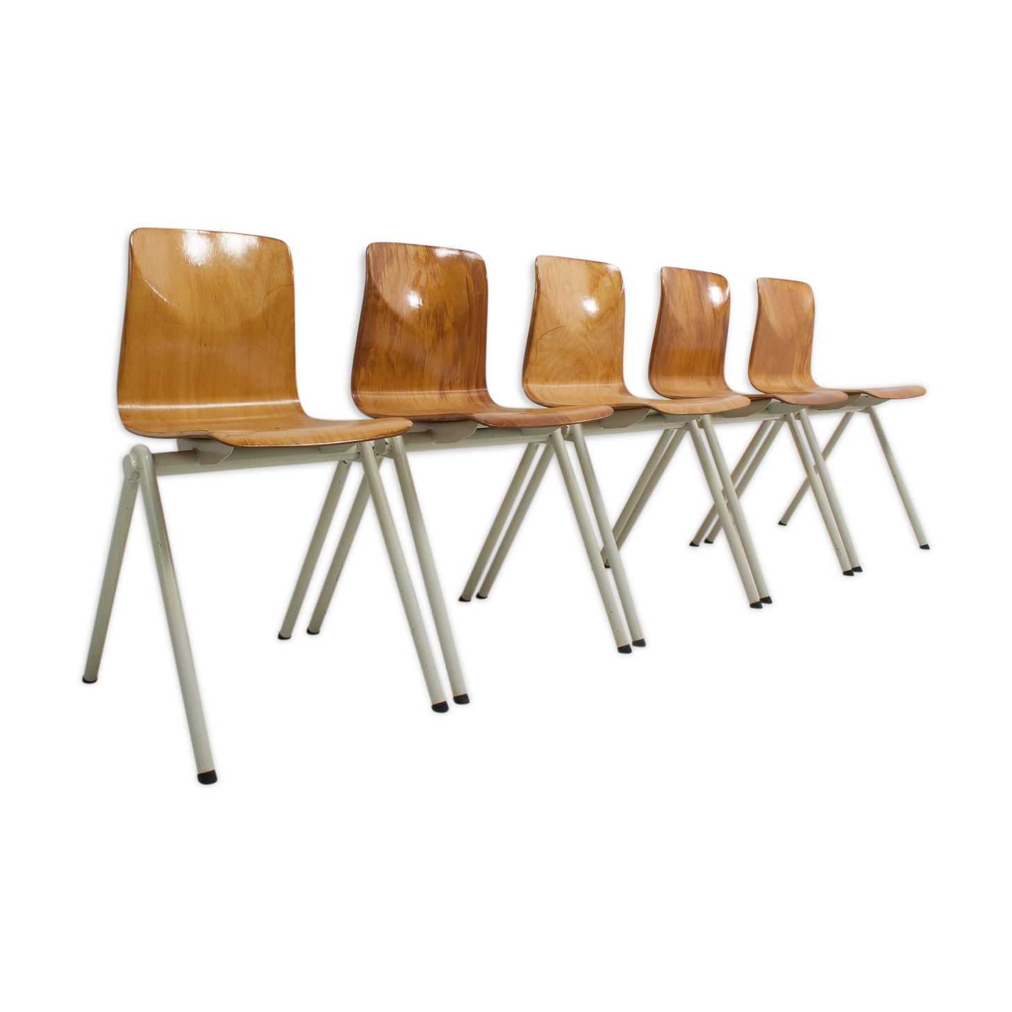 Galvanitas industrial Pagholz chairs, set of 5