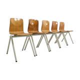 Galvanitas industrial Pagholz chairs, set of 5