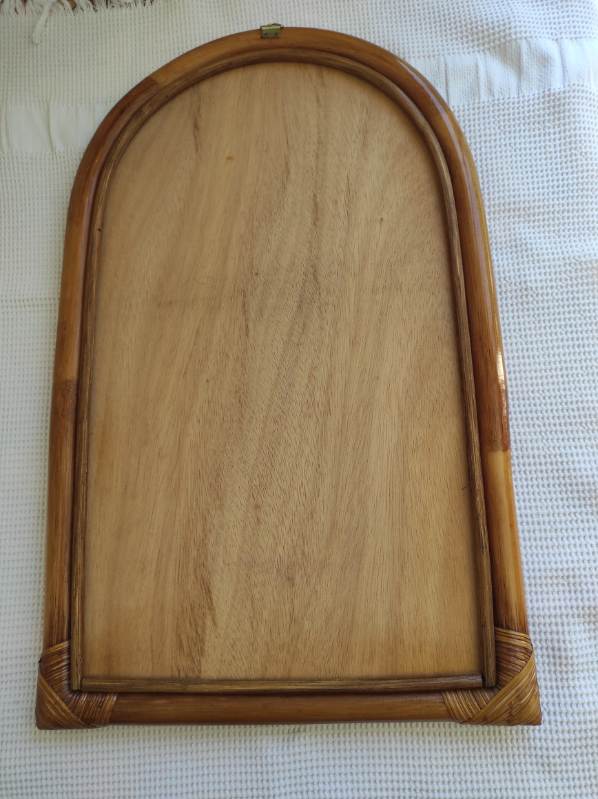Vintage rattan mirror