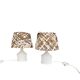 A pair of bedside lamps, porcelain base, Unterweisbach, Germany, 1970s.
