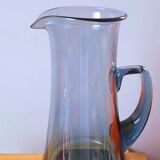 Scandinavian blue glass carafe