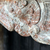 Louis XV style fireplace in grey Ardennes marble, circa 1880.