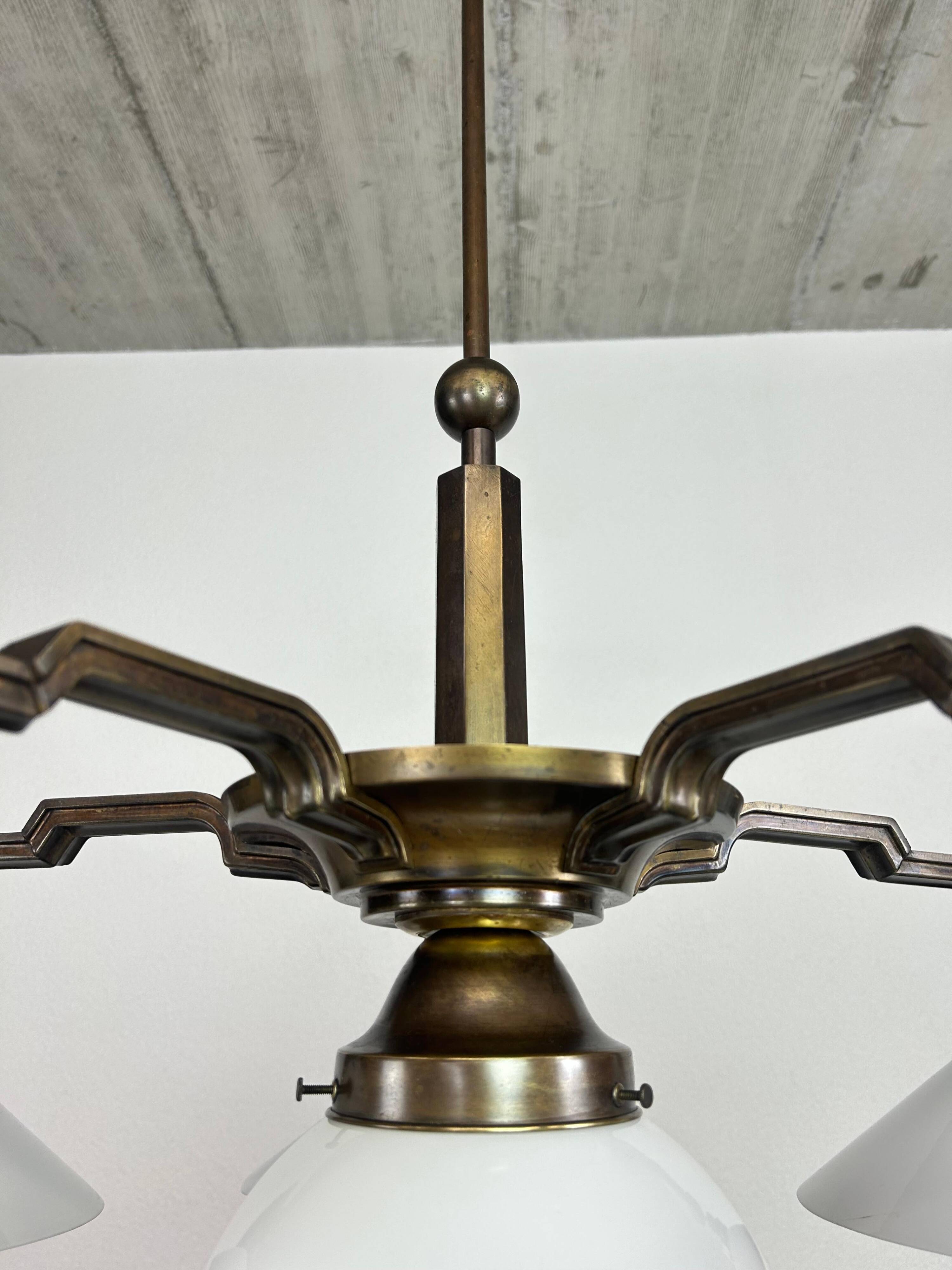 Large cubist chandelier