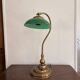 Banker's Desk Lamp Swan Neck Opaline Green