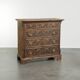 Richly carved English oak chest of drawers from the 18th century