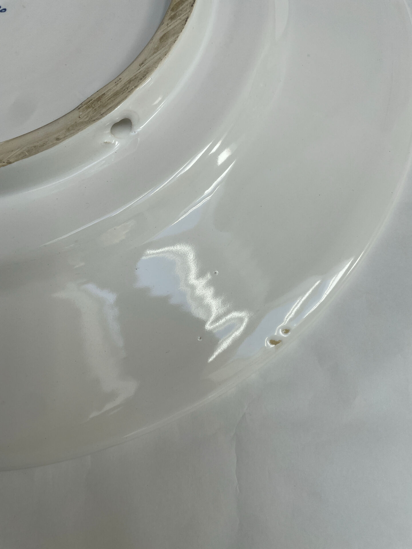 Plat de service en céramique de Coimbra peint à la main