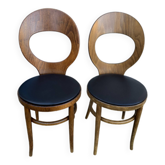 Duo of Baumann chairs, “Mouette” model
