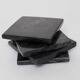 Madeji – Black square coasters in natural marble – set of 4