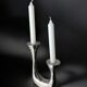 Biomorphic candleholder, solid aluminium, Spain, circa 1970s