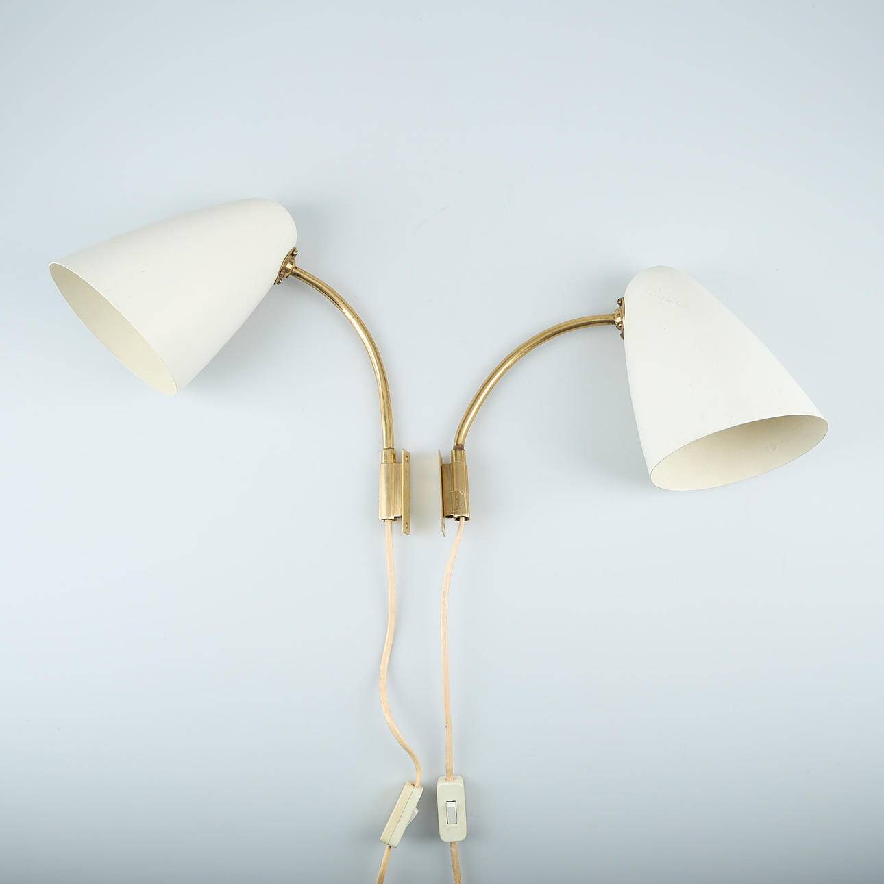 Lisa johansson-pape pair of wall lamps. model 3054, stockmann orno