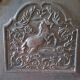 Old cast-glass fireplace plate