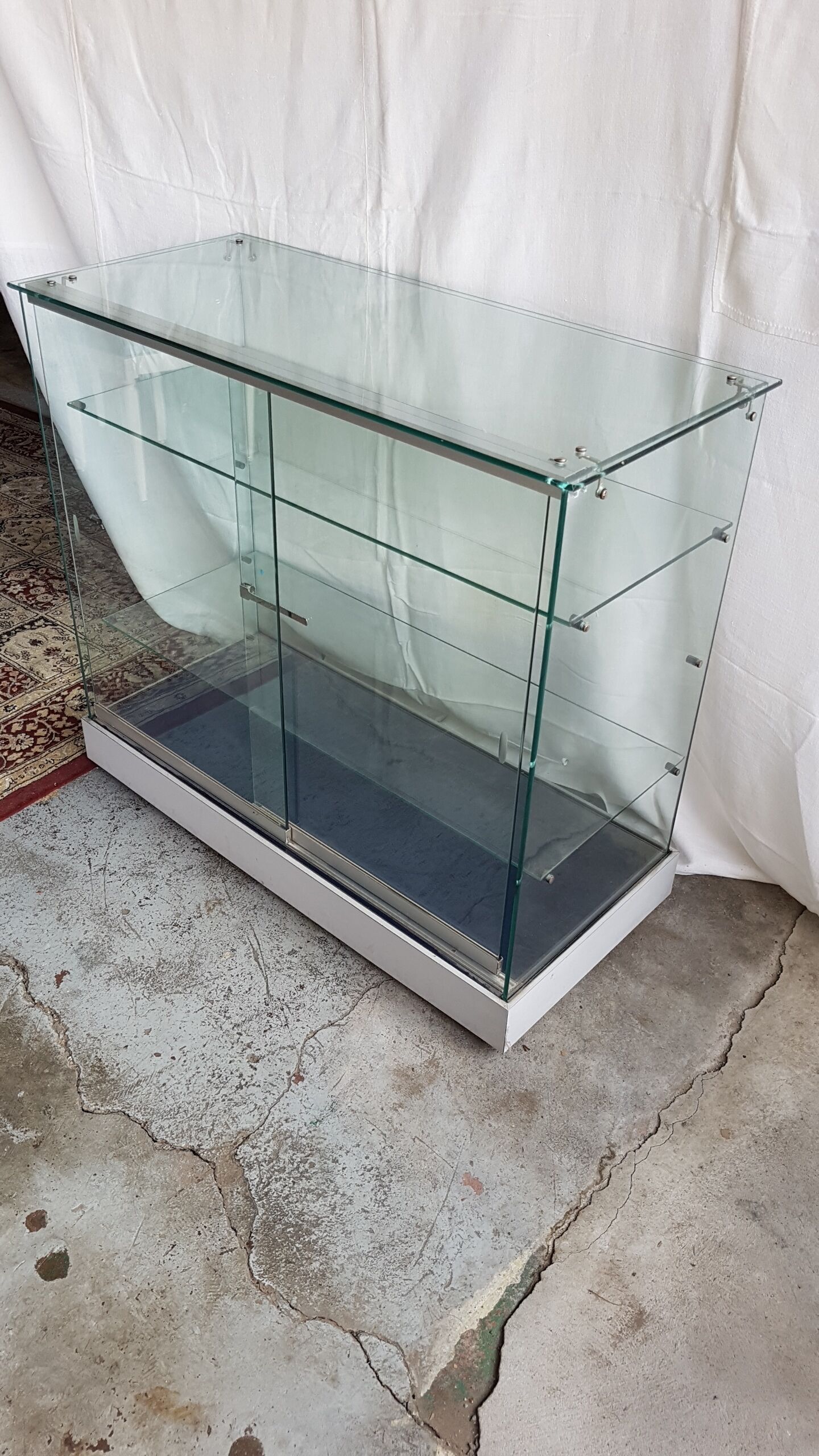 Glass display case
