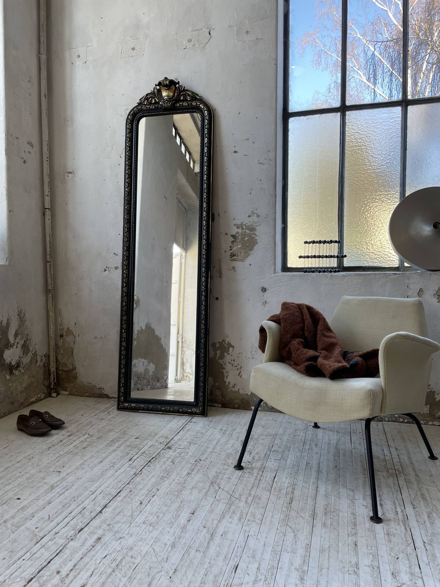 Miroir XXL blanc Louis Philippe 2m