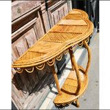 Console en bambou et en rotin