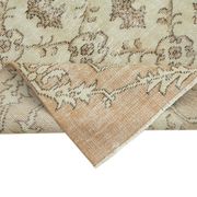 Hand-knotted vintage turkish beige carpet 200 cm x 291 cm - 36628