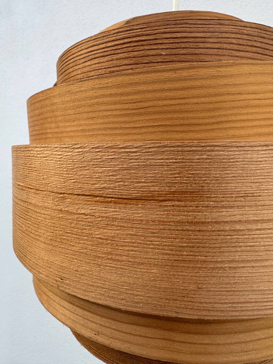 Hans Agne Jakobsson wooden pendant light, 1960s