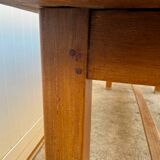 Solid oak dining farm table to eat 1950 220x77x75cm