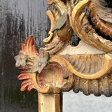 Carved wooden mirror, gilded and polychromed, Venice circa 1880