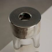 Vintage silvered glass vase by James Rivière, Italy, 1970s.