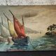 Oil on canvas of a Mediterranean seascape signed MG – 1950s/70s