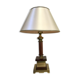 Lampe vintage bois et laiton