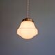 Art Deco pendant light in white opaline glass, 1920s-30s
