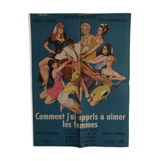 Affiche pliée de cinéma originale : comment j'ai appris à aimer les femmes année 1969