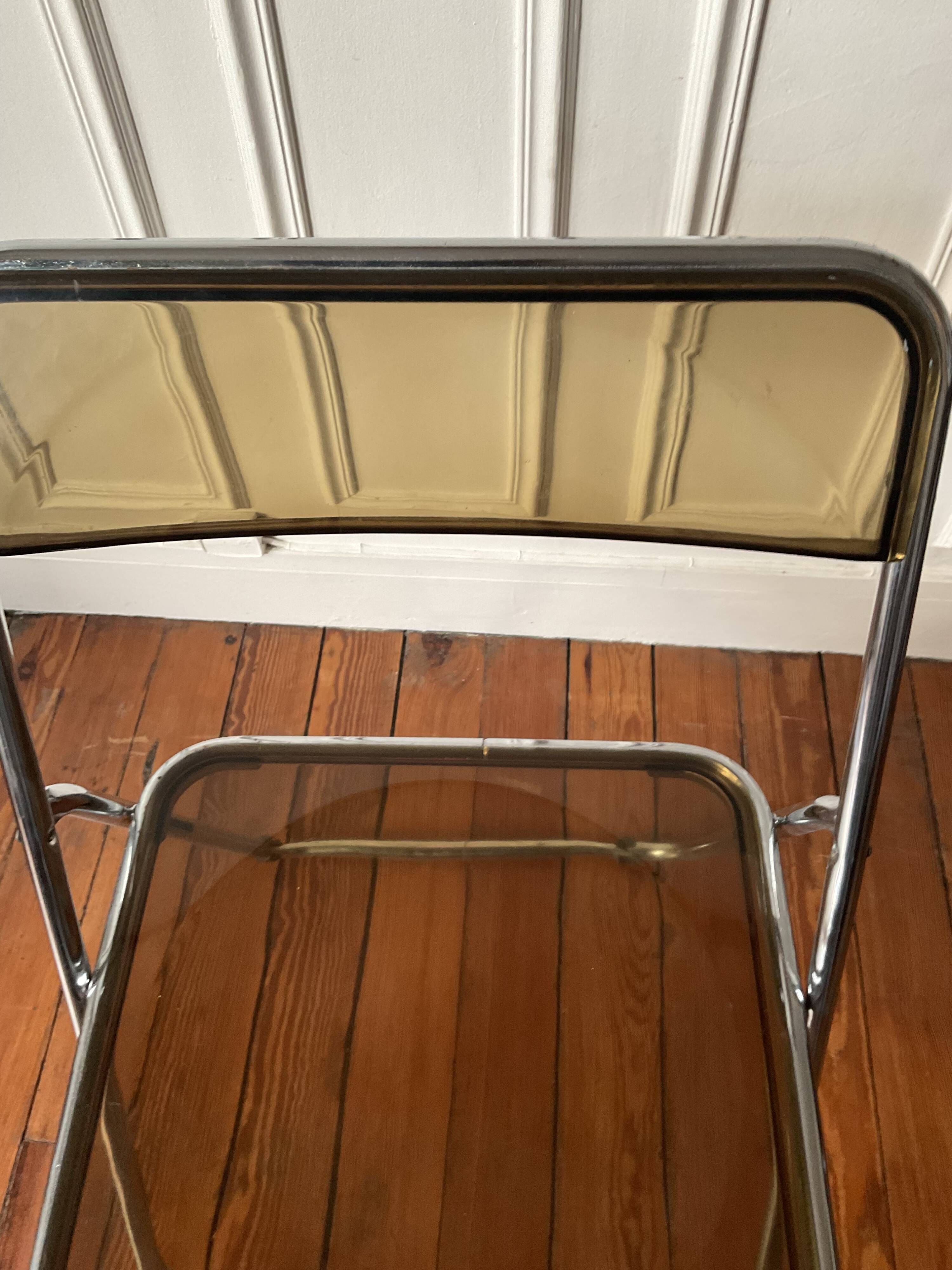 Plexiglass folding chair