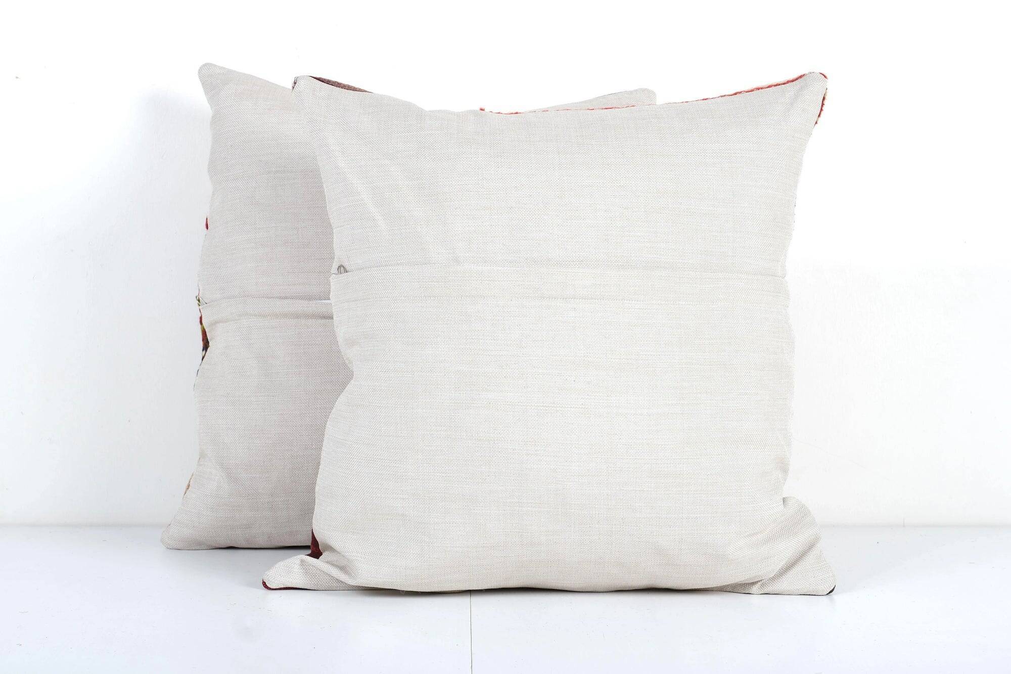 Set of 2 vintage kilim cushion covers 48x48 cm
