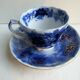 Tasse sur soucoupe art nouveau déco modèle Bryonia, signée sarreguemines u&c