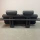 Black Leather Ake Fribytter “Kroken” Two-Seater Sofa for Nelo Möbel. Sweden