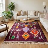 Burgundy Moroccan Berber rug 200cm x 300cm