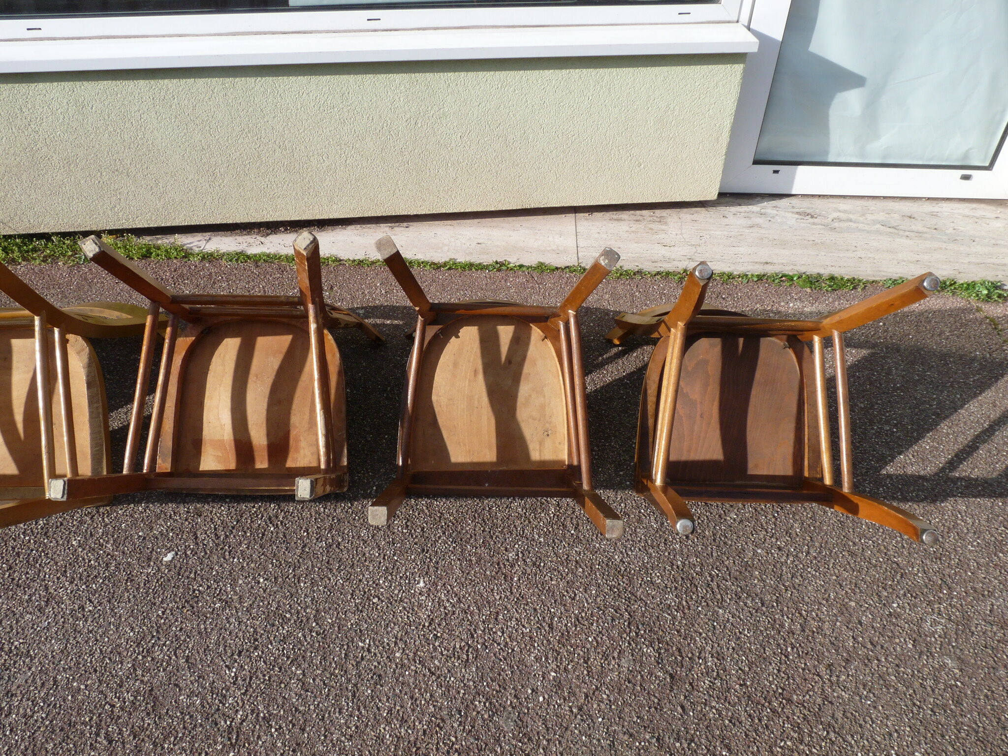 Lot de 6 chaises en bois de bistrot