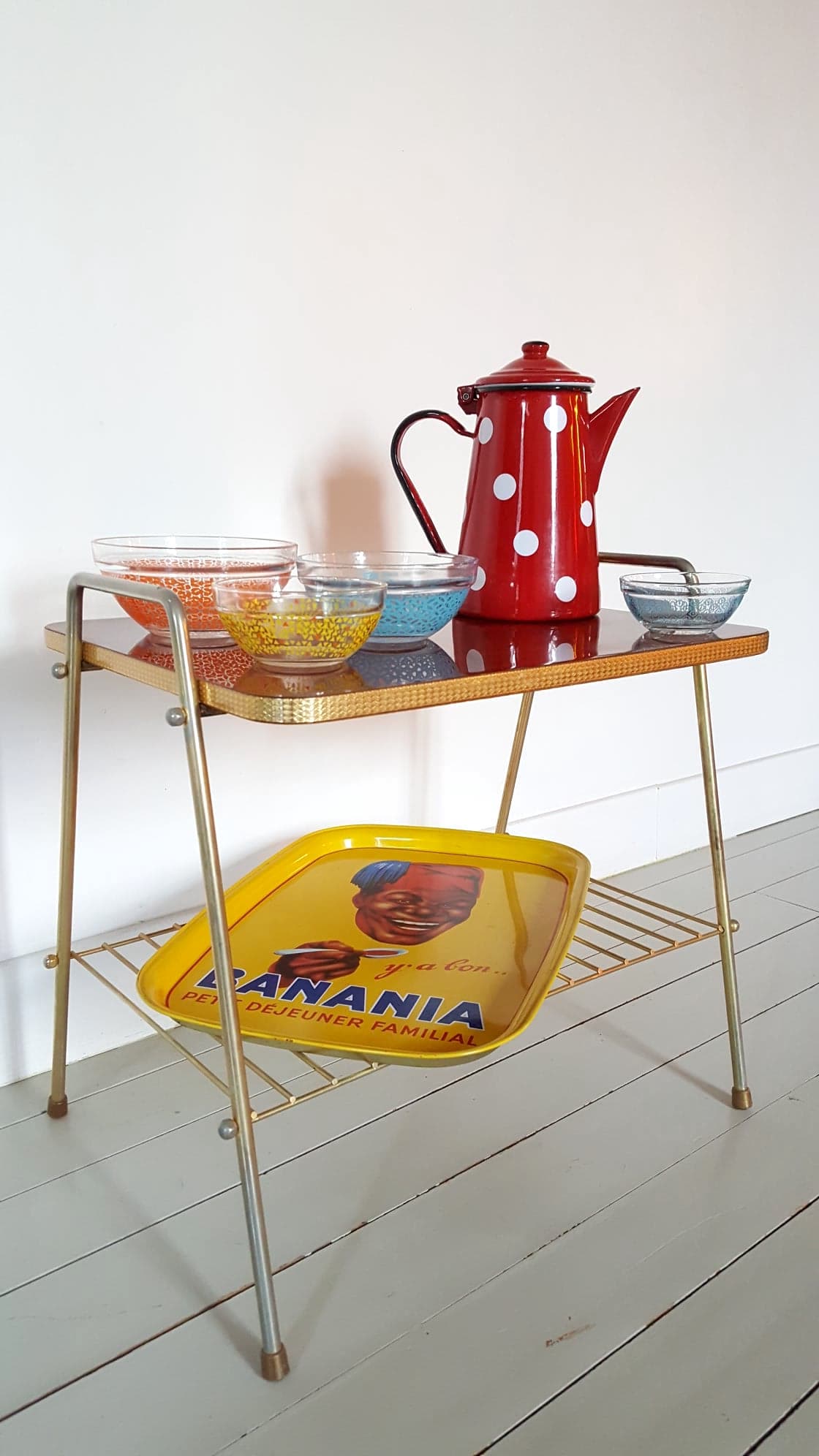 Vintage enamelled teapot