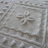 Old crochet bed cover 255 cm x 215 cm