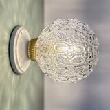 Vintage moulded glass wall or ceiling light globe