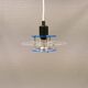 Petite suspension danoise Space-Age en verre plexi translucide, estimée années 1980.