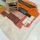 Tapis berbère abstrait orange 250 x 150 cm