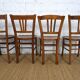Ensemble de 4 chaises de bistrot vintage dépareillées