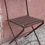 Foldable wrought iron chair