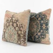 Set of 2 vintage Turkish cushion covers 51x51 cm