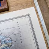 Brazil, old map, printed in 1852.