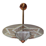 Art Deco Ceiling Chandelier, Saturn