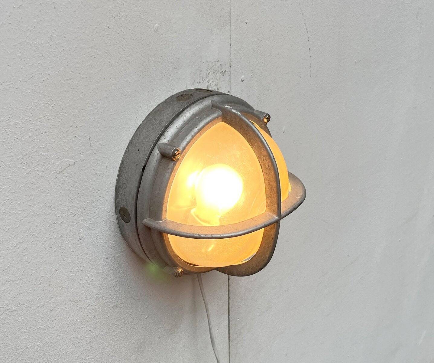 Mid-Century Danish Outdoor Metal Wall Lamp Model Skot by Lauritz Knudsen for Louis Poulsen, 1960s