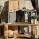 Large raw solid wood workbench