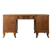 Elegant Art Deco desk with curved legs