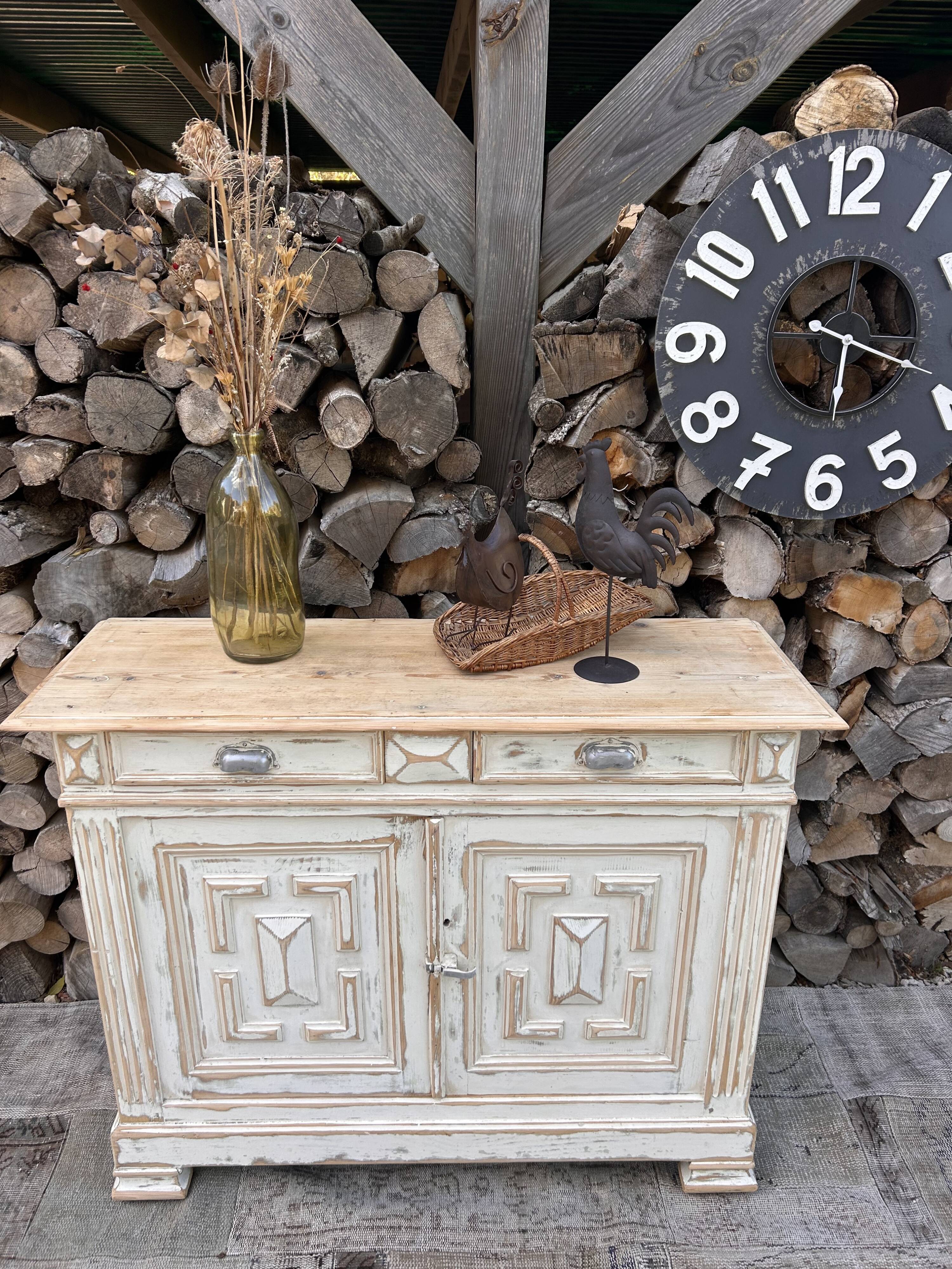 Parisian sideboard / Renovated old wooden storage unit